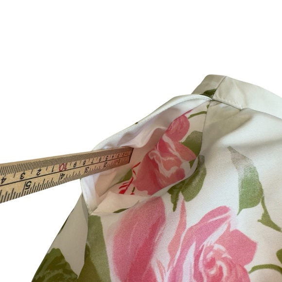 Sherri Hill White Floral Rose Print Fit & Flare Skirt 50563 Designer Size 0 EUC - Picture 14 of 16